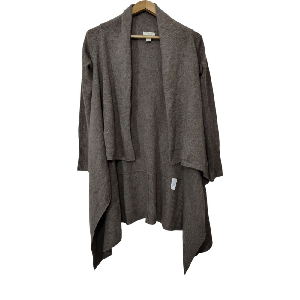 St. Tropez Women's 2-Ply Cashmere Waterfall Cardigan Sweater Size XS Lagenlook